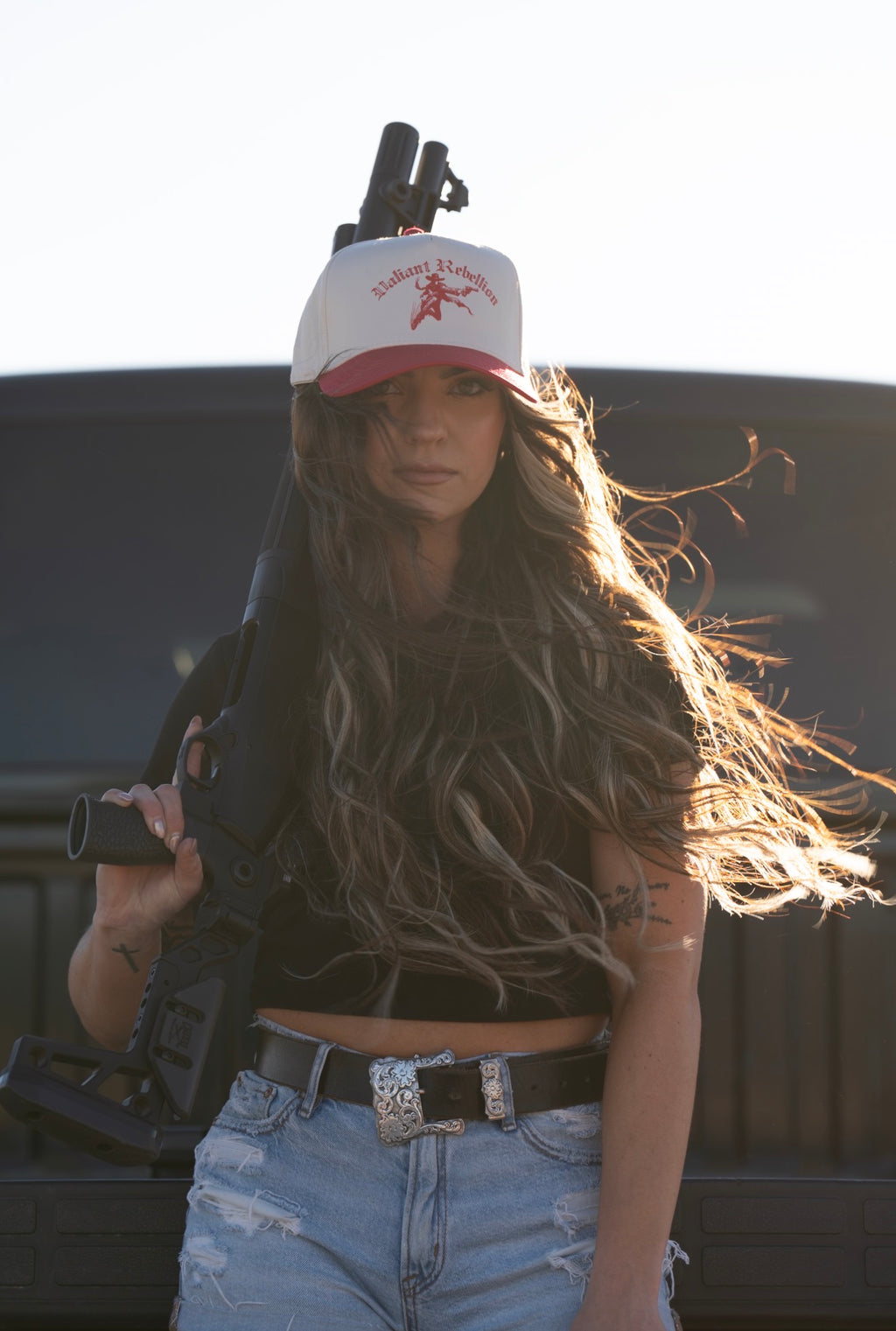 Gunslinger Trucker Red x Off White